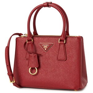 Prada red Galleria Saffiano bag leather handbag